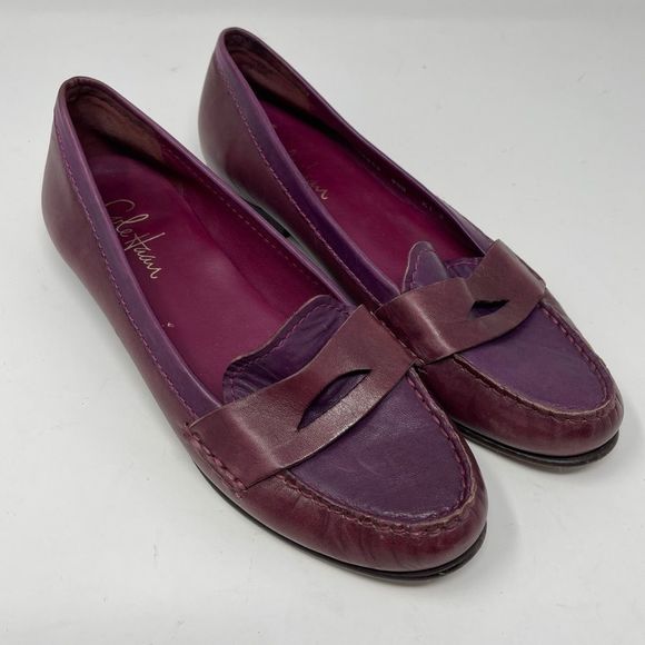 Cole Haan NikeAir Penny Loafers Women’s Size 9.5B Shoes Burgundy/PurpleSlip On - Picture 1 of 10